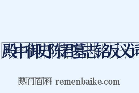 殿中御史陈君墓志铭反义词是什么意思的图片